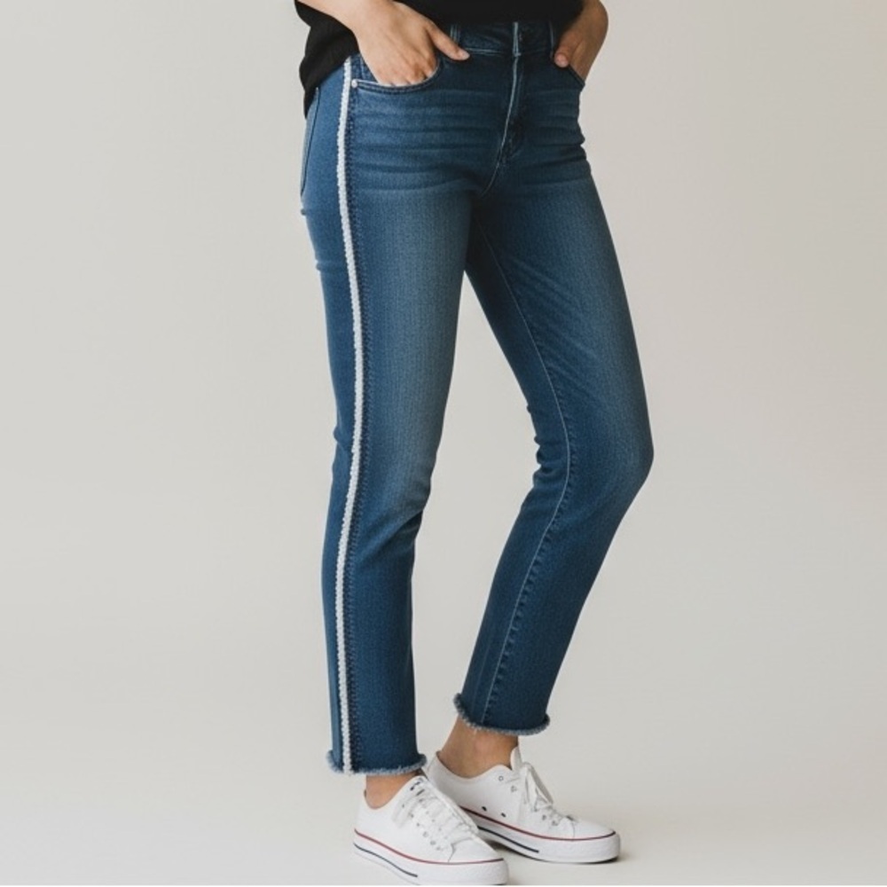 Bob Timberlake Fringe Trim Jeans Size 12